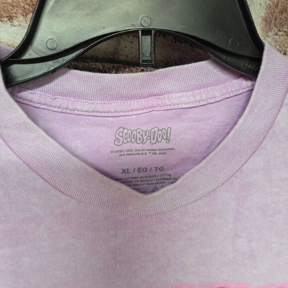 Scooby-Doo Tie Dye T-Shirt | Unisex XL | Purple Short Sleeve Tee | Scooby Snacks - Picture 4 of 5